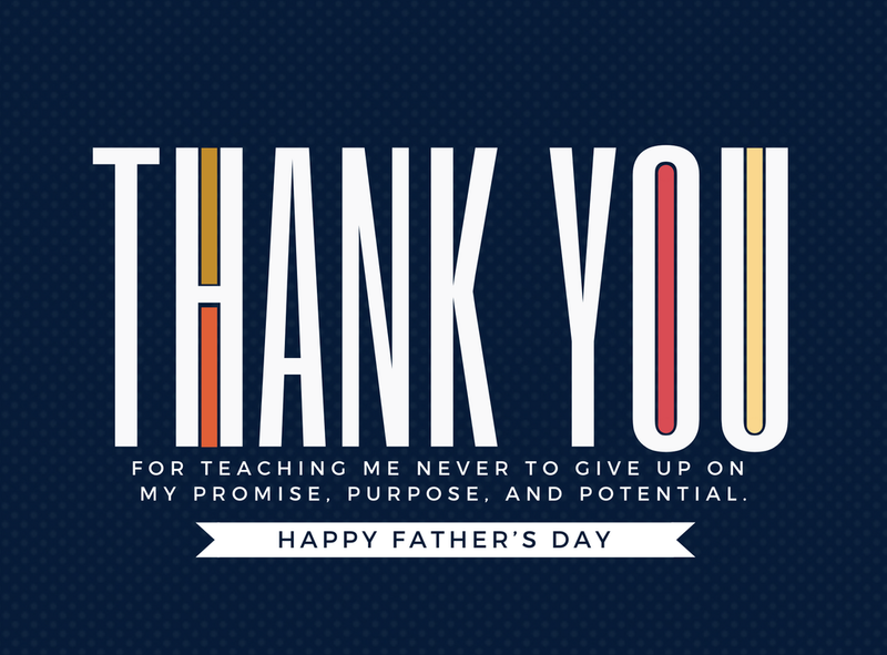 “Thank You For Teaching Me…” Father’s Day Card - Navy