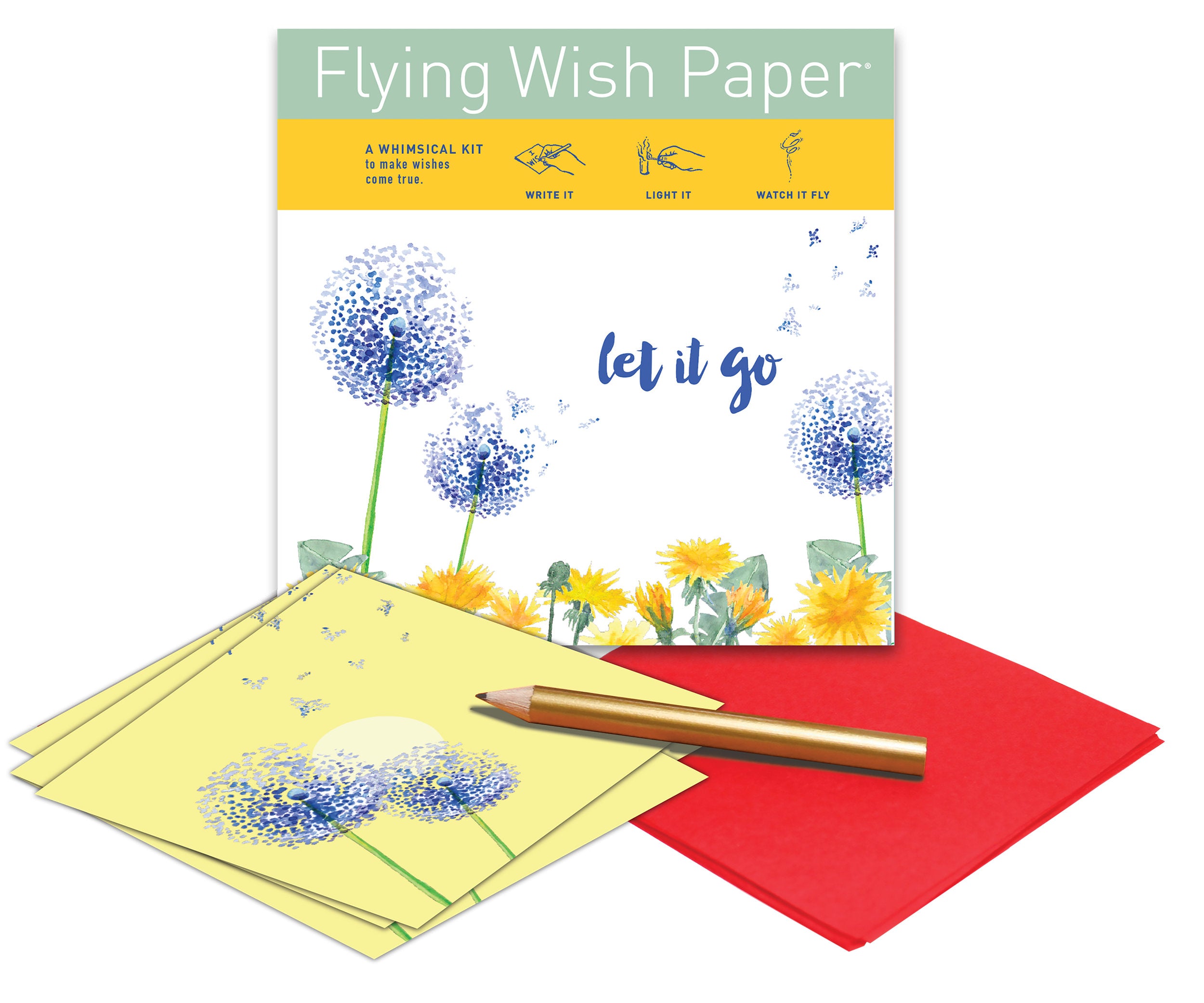 Let It Go Flying Wish Paper (Mini with 15 Wishes + Accessories)