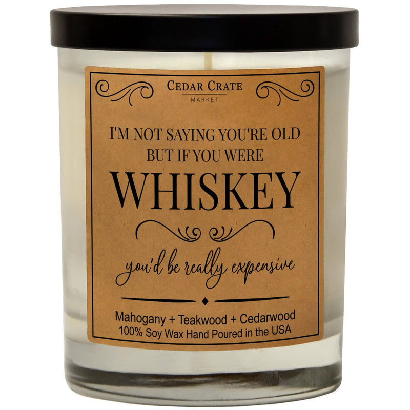 "Really Expensive Whiskey" Soy Birthday Candle