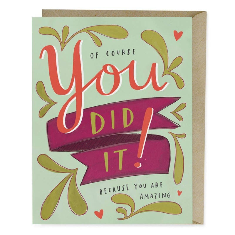 "You Did It! Congrats" Greeting Card