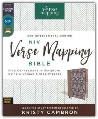 NIV Verse Mapping Bible - Navy Floral