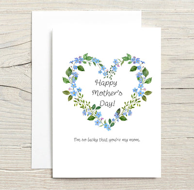 Plantable Mother’s Day Wildflower Seed Card - "I'm so lucky..."