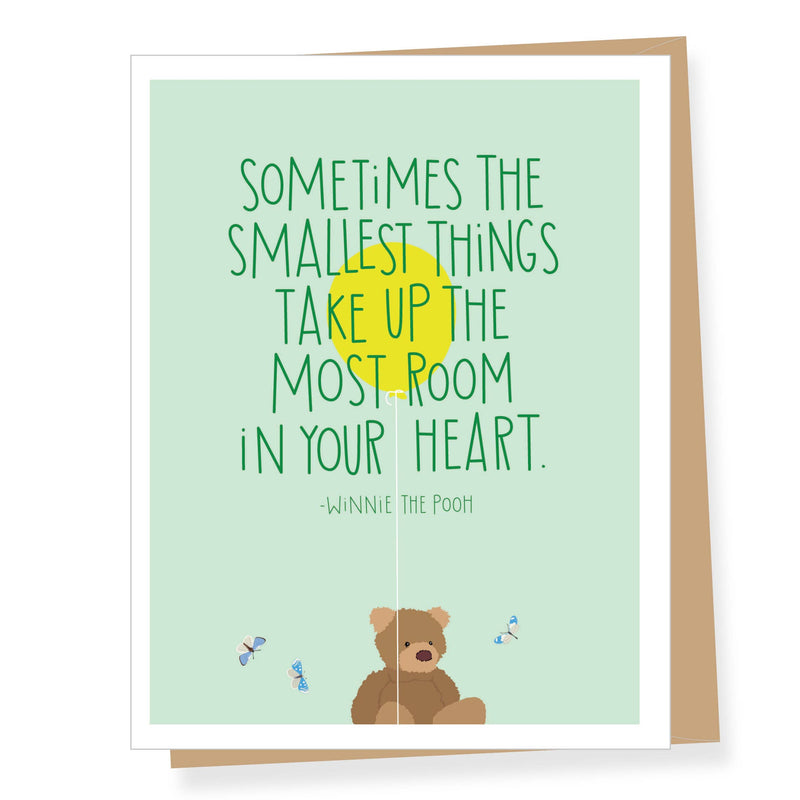 Winnie the Pooh Quote New Baby Greeting Card