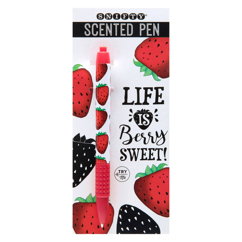 "Life is Berry Sweet" Strawberry Scented Pen