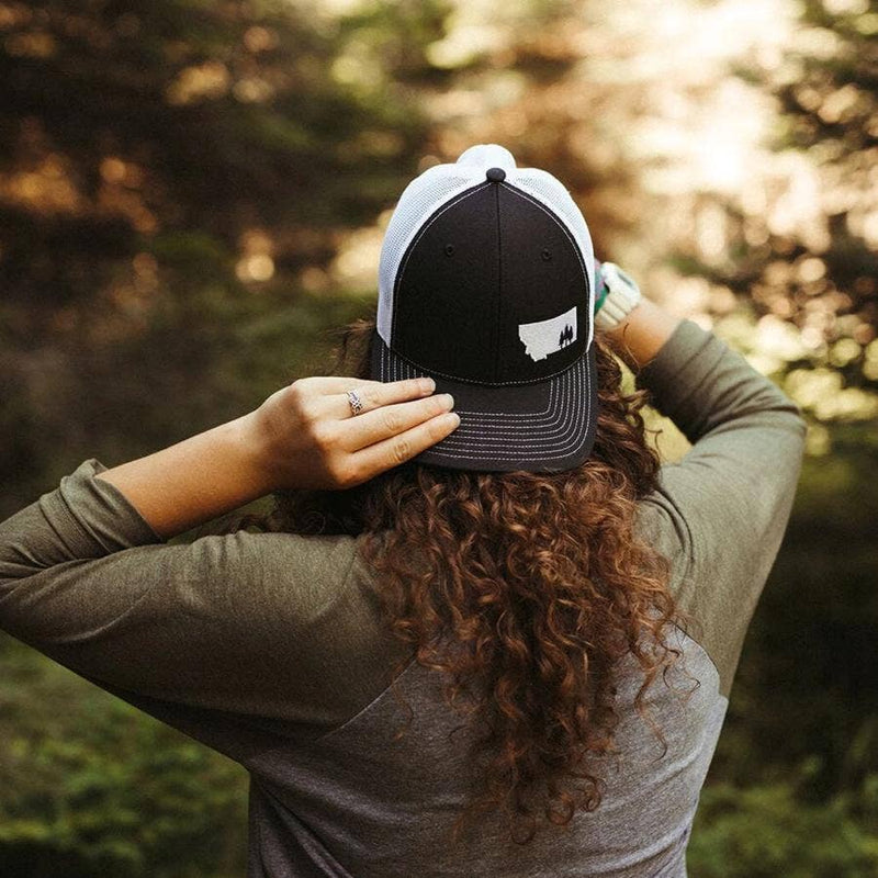 Montana Unisex Truckers: Montana Bear- Tri Tone Green