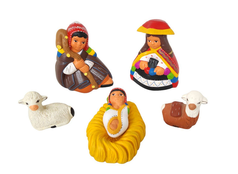 6-piece Ceramic Cusco Nativity Scene