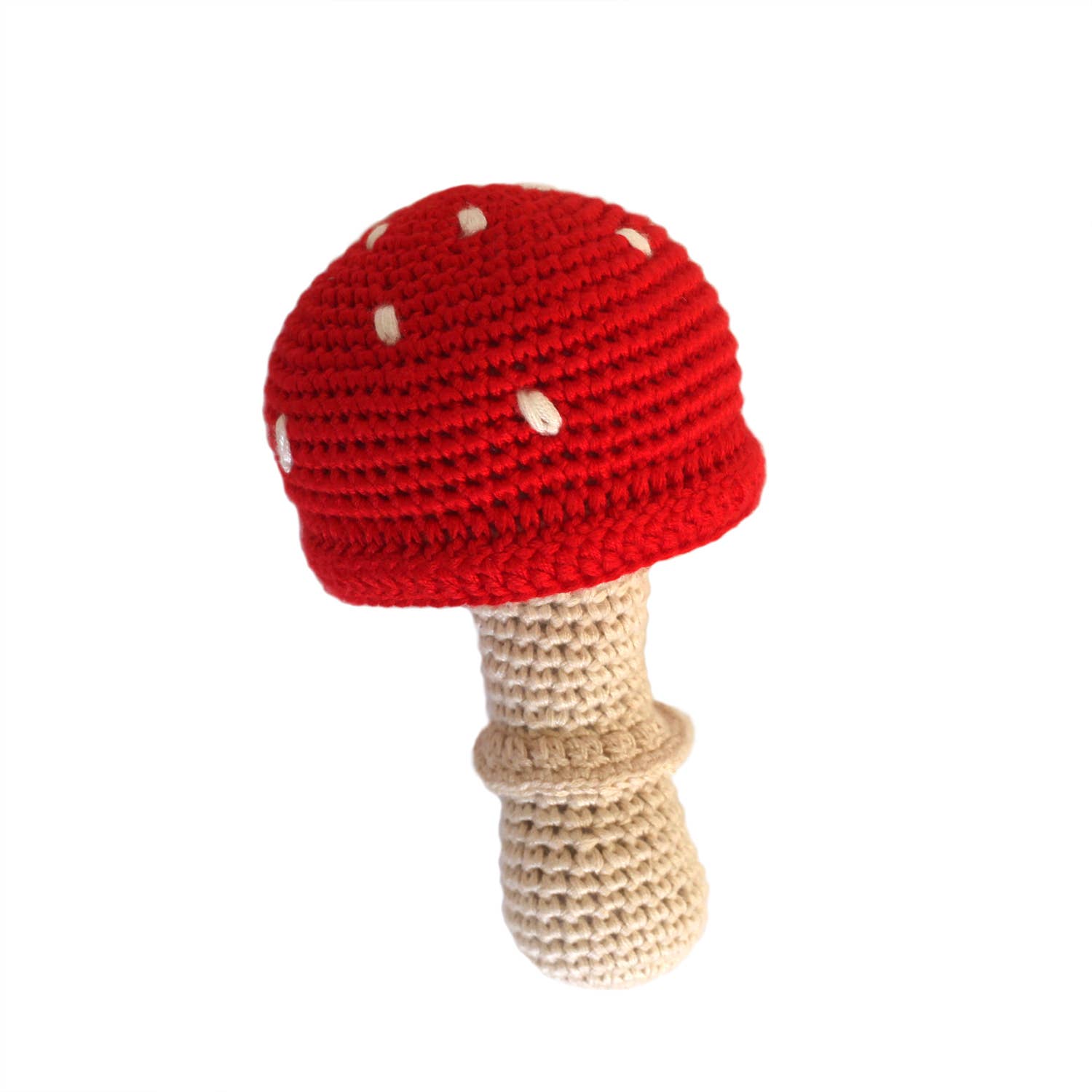 Toadstool Crocheted Rattle