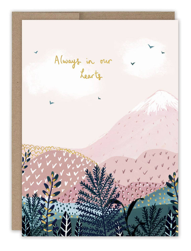 "Always In Our Hearts" Landscape Sympathy Card
