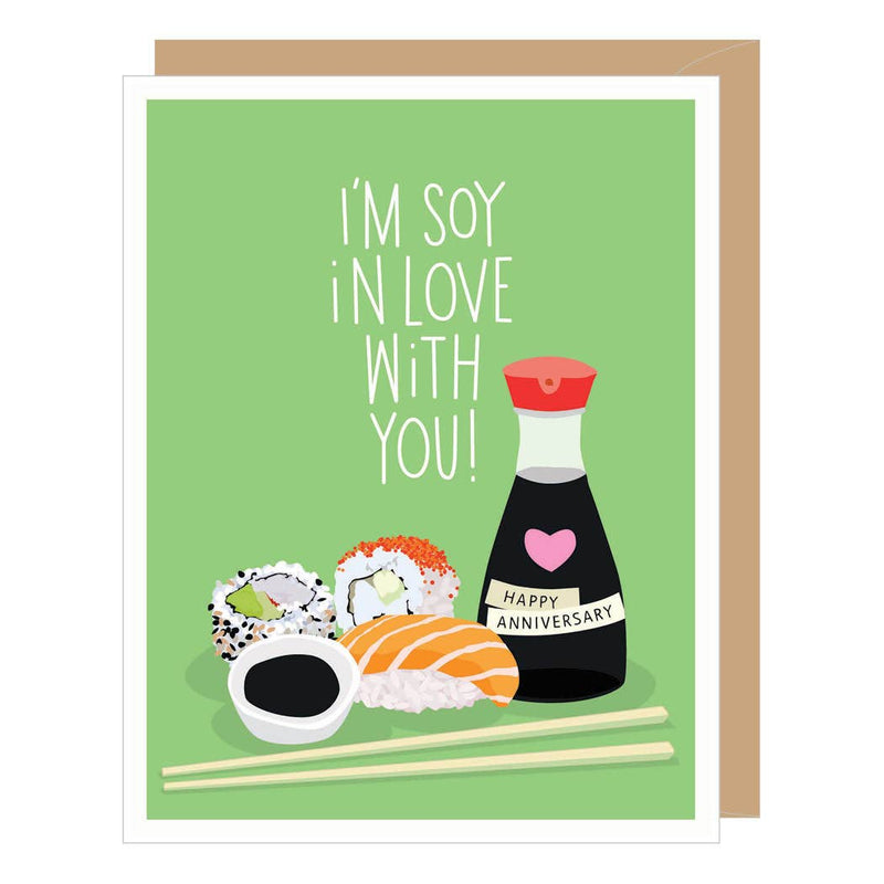 "Soy in Love With You" Anniversary Card