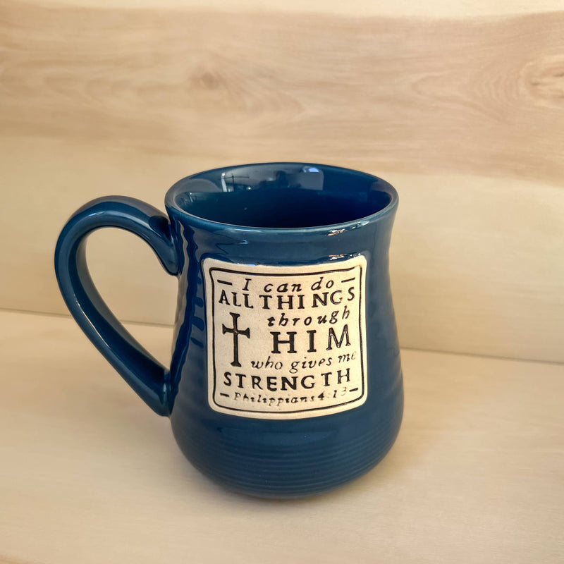 "I Can Do All Things Through Him..." Pottery Mug