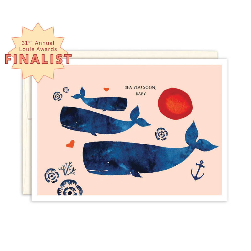Whale Family New Baby Card