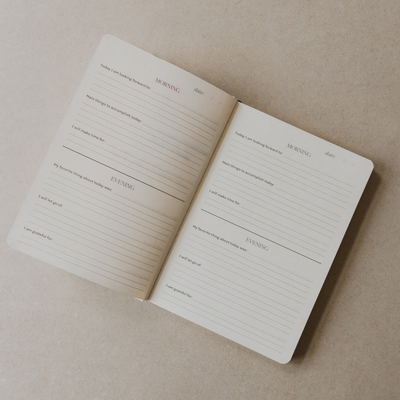 "Be Mindful" Daily 5 Minute Prompted Journal - Stripes