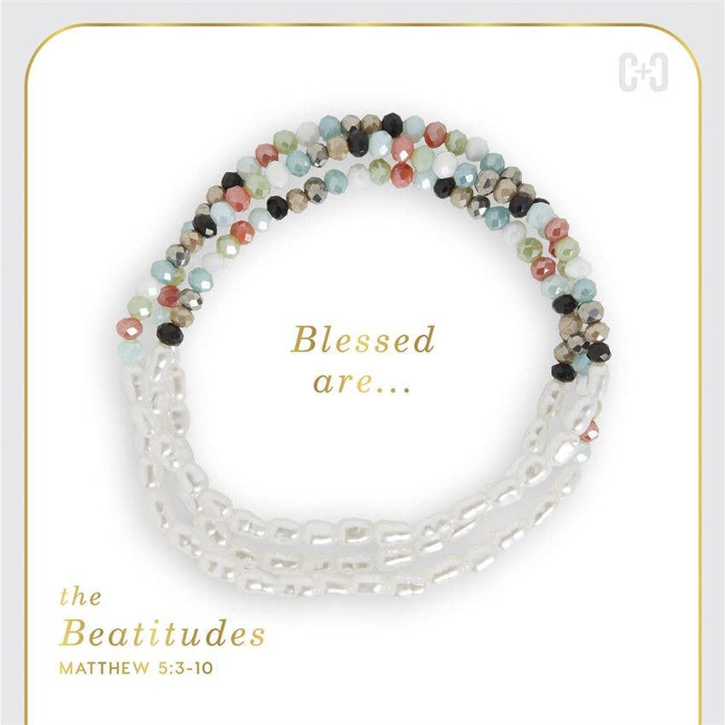 Beatitudes Pearl Mix Stretch Bracelet: Multi/Pearl