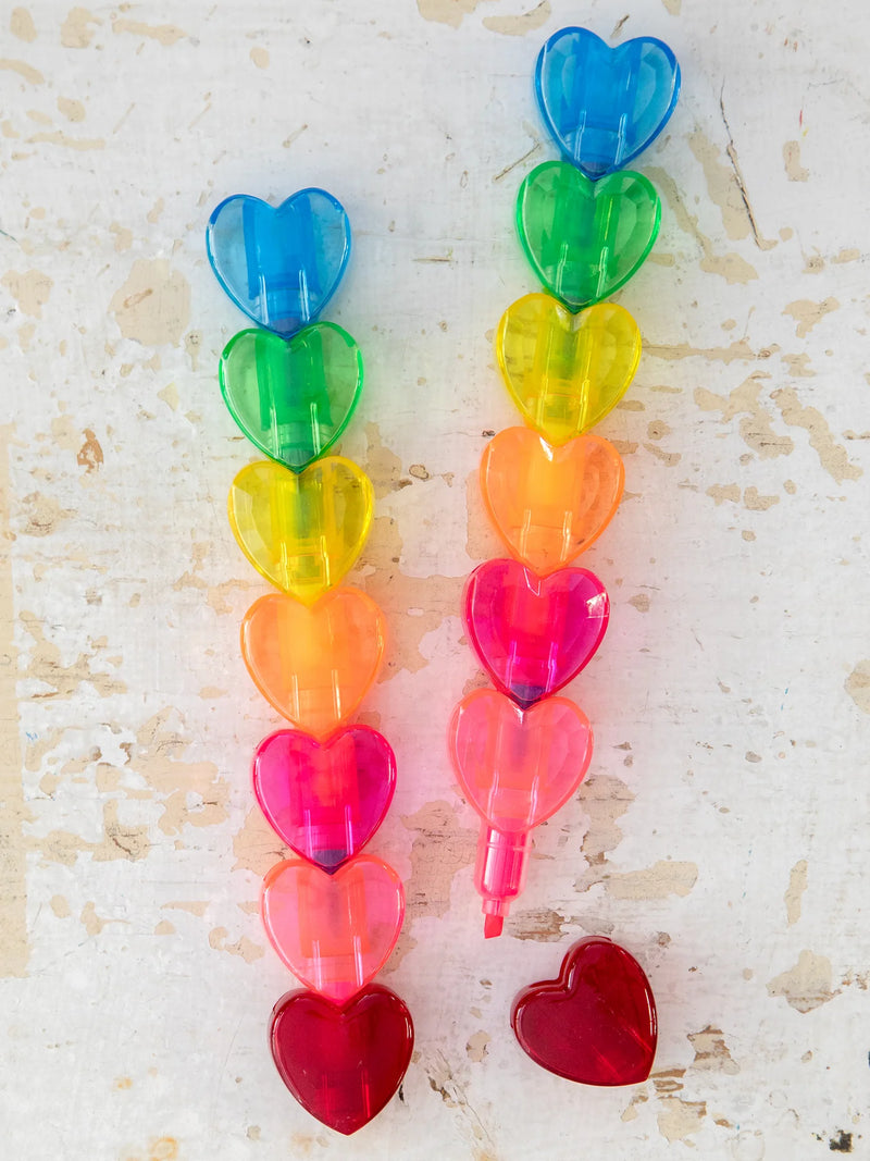 Stackable Heart Highlighters - Set of 2