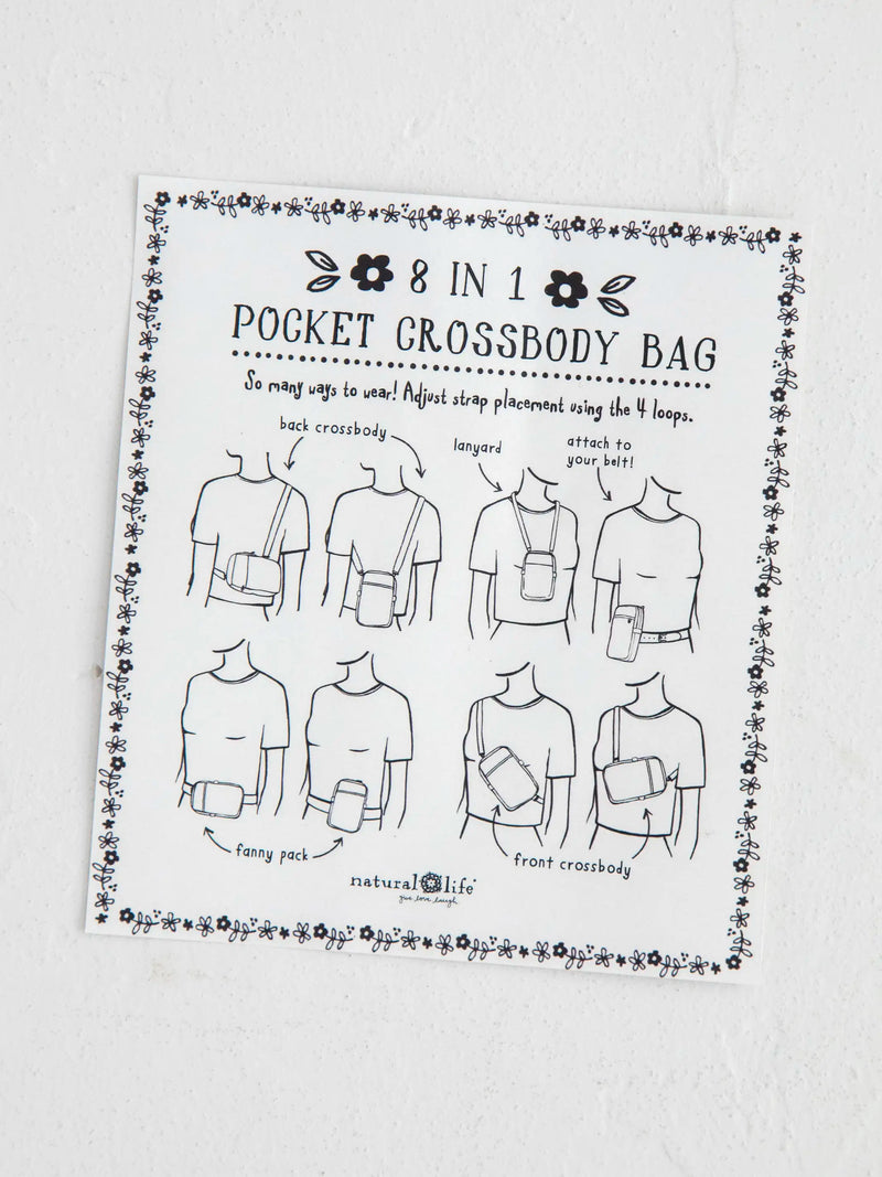 8-in-1 Pocket Crossbody - Ditsy Garden