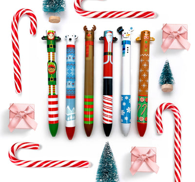 "Twice As Nice" 2 Color Christmas Holiday Click Pen