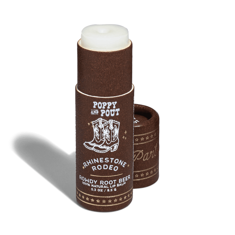 Poppy & Pout  Rhinestone Rodeo, Rowdy Rootbeer Lip Balm