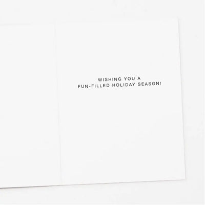 "Happy Holidays" Skiers Christmas Card