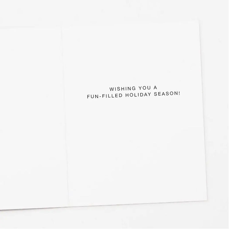 "Happy Holidays" Skiers Christmas Card