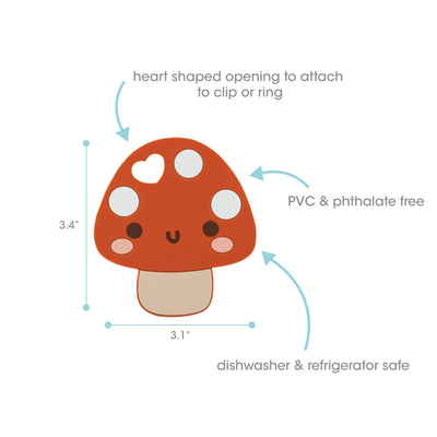 Mushroom Silicone Teether, BPA Free