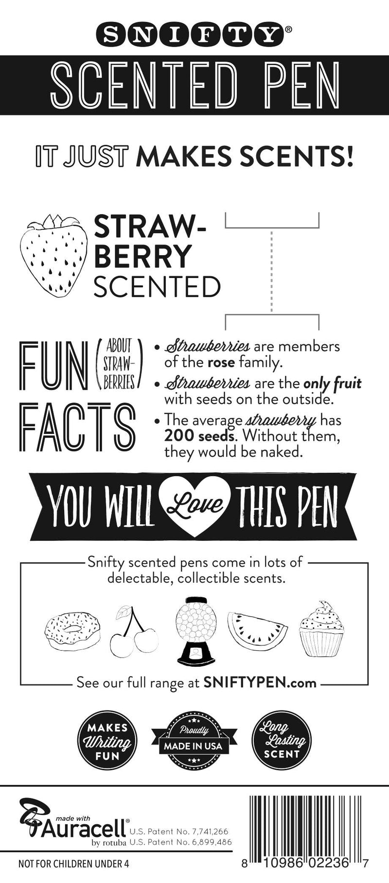 "Life is Berry Sweet" Strawberry Scented Pen