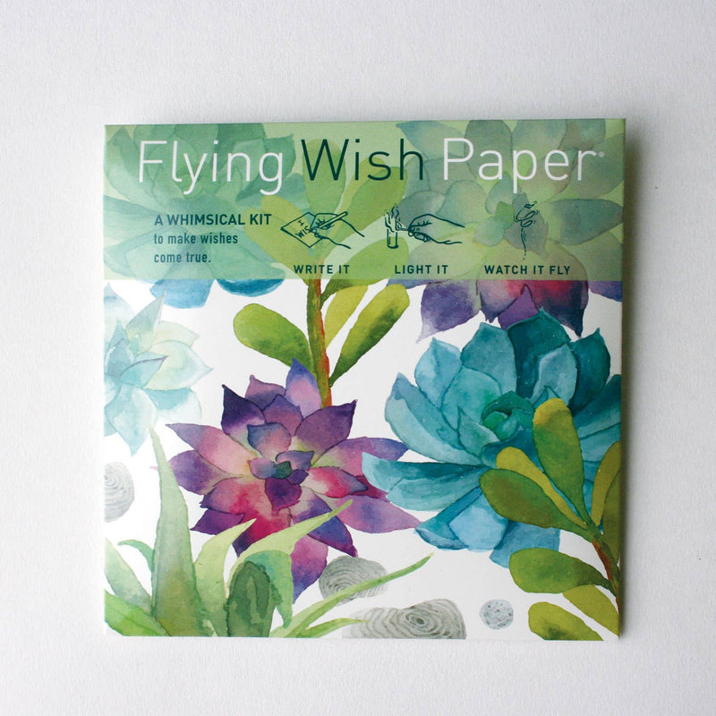 "Cactus Garden" Flying Wish Paper (Mini with 15 Wishes + Accessories)