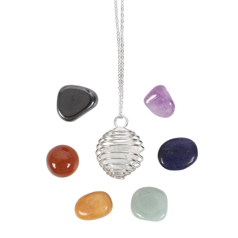 Chakra Gemstone Crystal Healing Necklace Kit