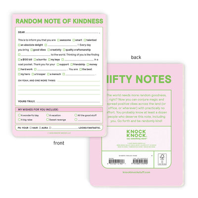 "Random Note of Kindness" Note Pad