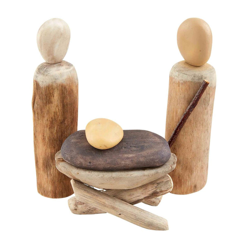 Wood & Stone Nativity Set