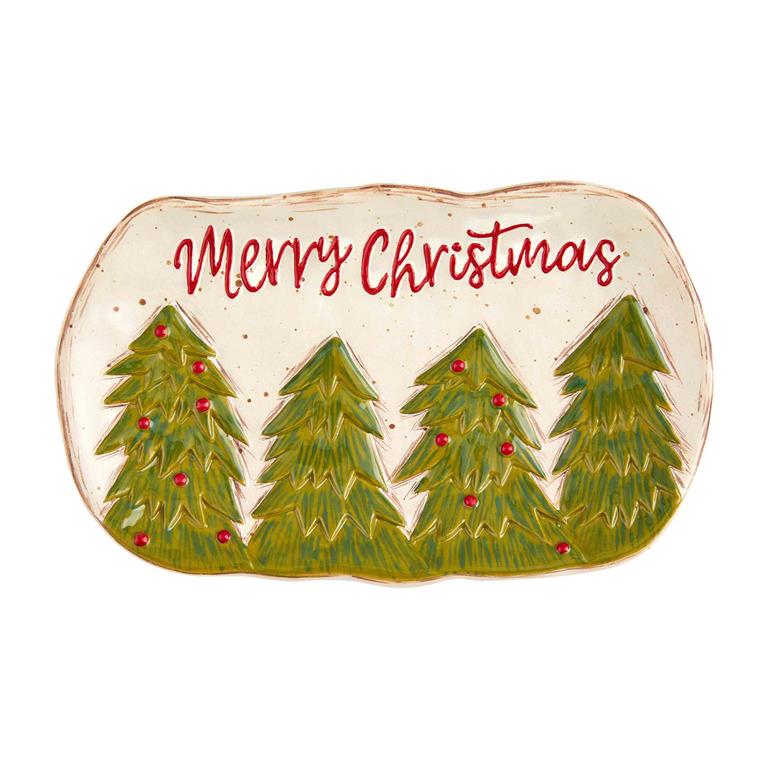 "Merry Christmas" Stoneware Christmas Platter