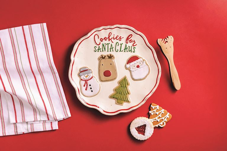 Farm Christmas Cookie Plate Set
