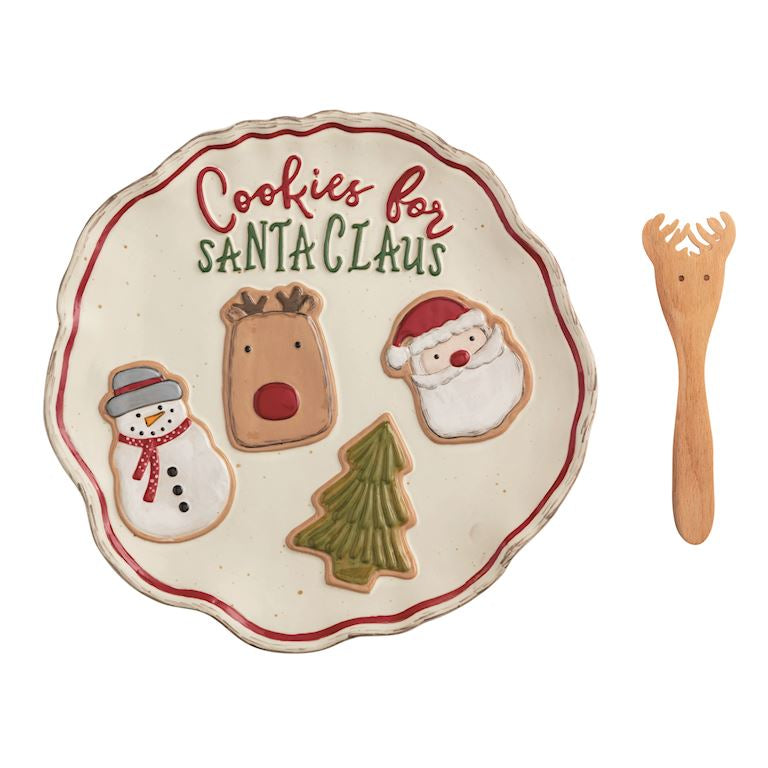 Farm Christmas Cookie Plate Set