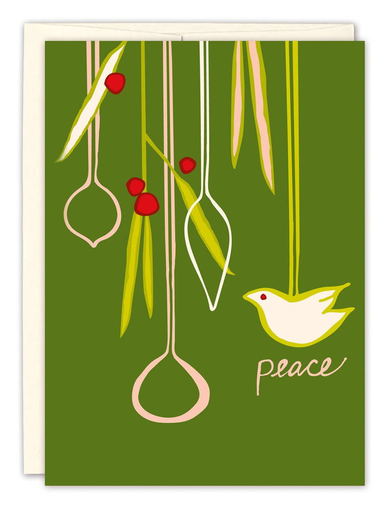 "Peace" Dove & Ornament Holiday Card