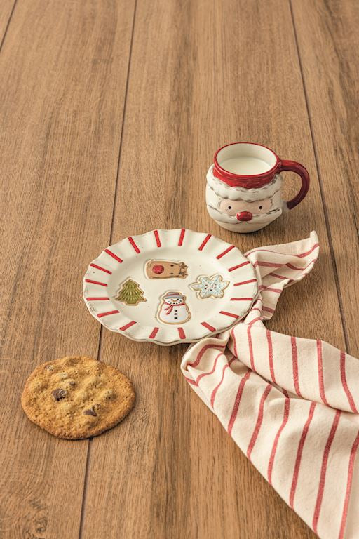 Santa Cookie Plate & Mug Set