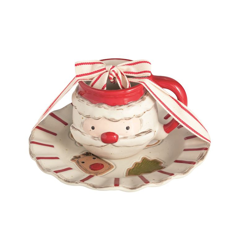 Santa Cookie Plate & Mug Set