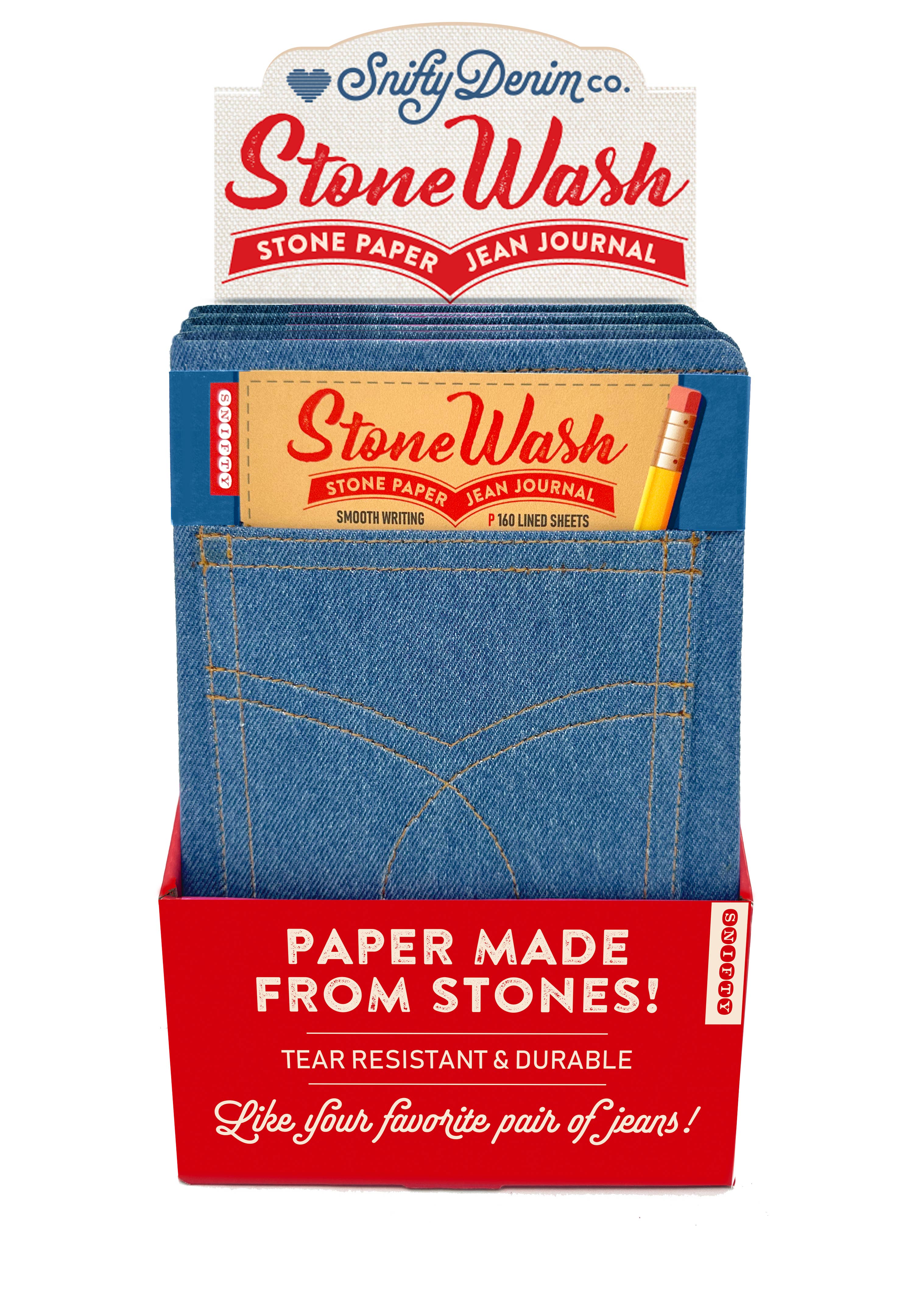 Stonewash Jean Journal with Stone Paper