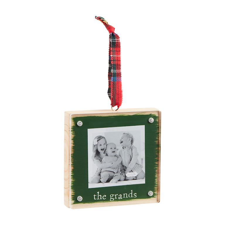 "The Grands" Wood & Acrylic Photo Frame Ornament
