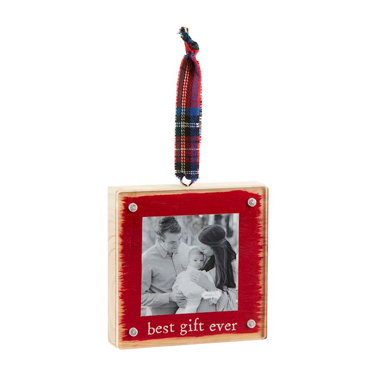 "Best Gift Ever" Wood & Acrylic Photo Frame Ornament