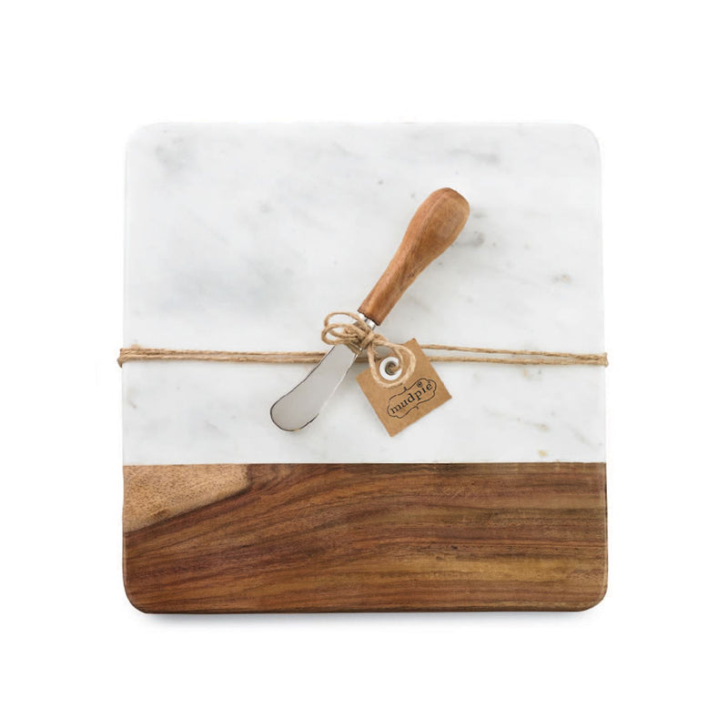 Marble & Wood Serving Board Set