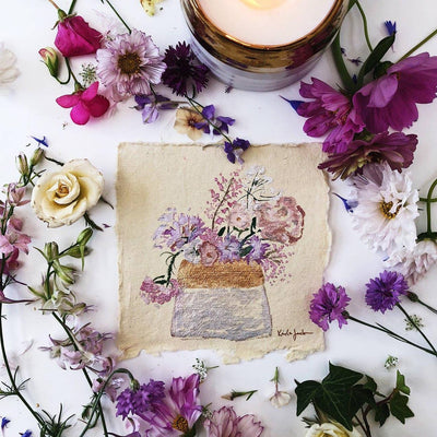 Clara | Growing Candle with Plantable Flower Seed Label