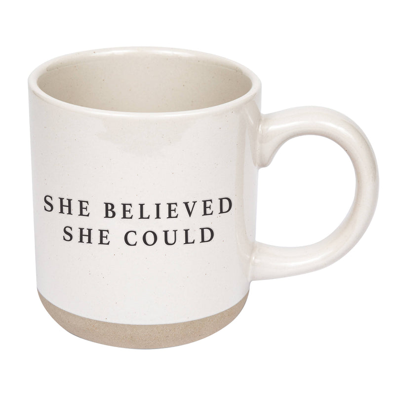 "She Believed She Could" Stoneware Coffee Mug
