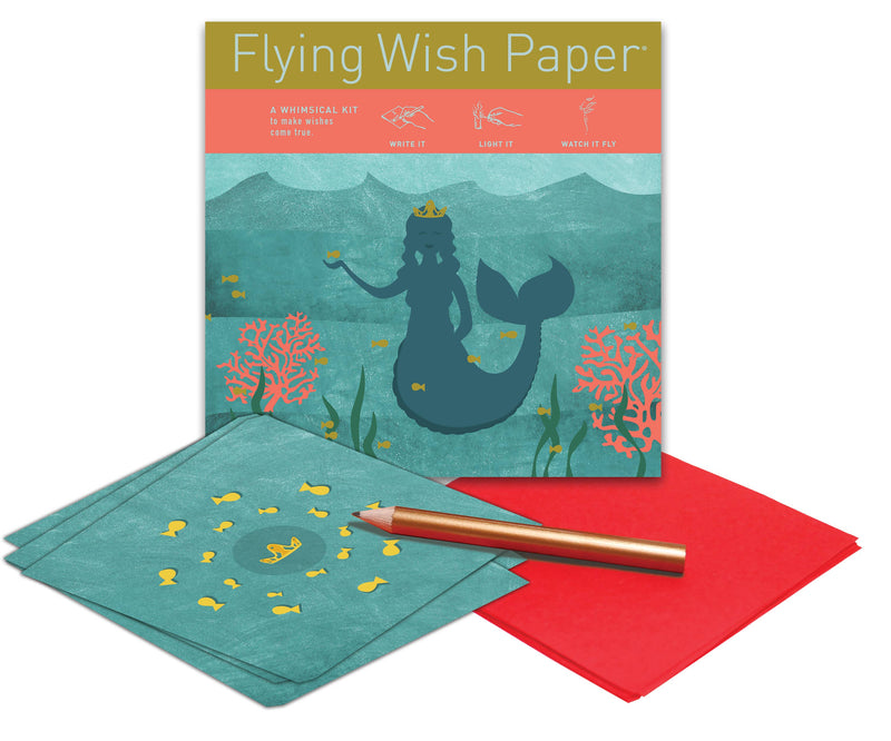 "Mermaid" Flying Wish Paper (Mini with 15 Wishes + Accessories)