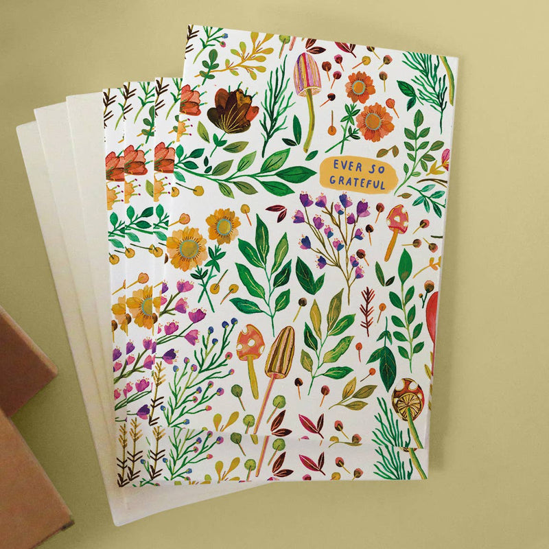 Mushrooms "Ever So Grateful" Thank You Card
