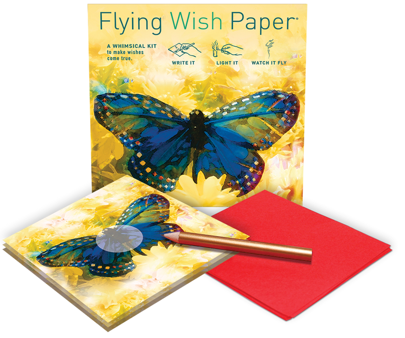 "Royal Butterfly" Flying Wish Paper (Mini with 15 Wishes + Accessories)