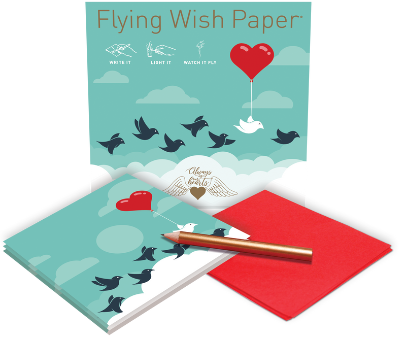 "Always" Flying Wish Paper (Mini Kit with 15 Wishes + Accessories)