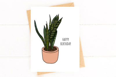 Snake Plant Happy Birthday Card