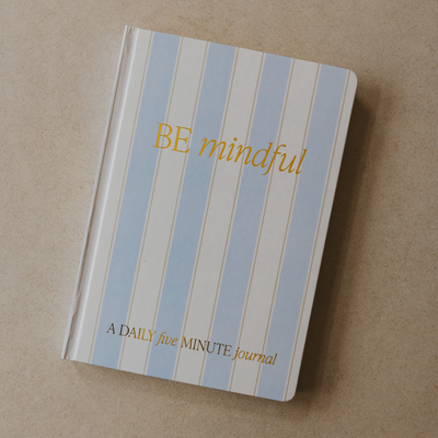 "Be Mindful" Daily 5 Minute Prompted Journal - Stripes