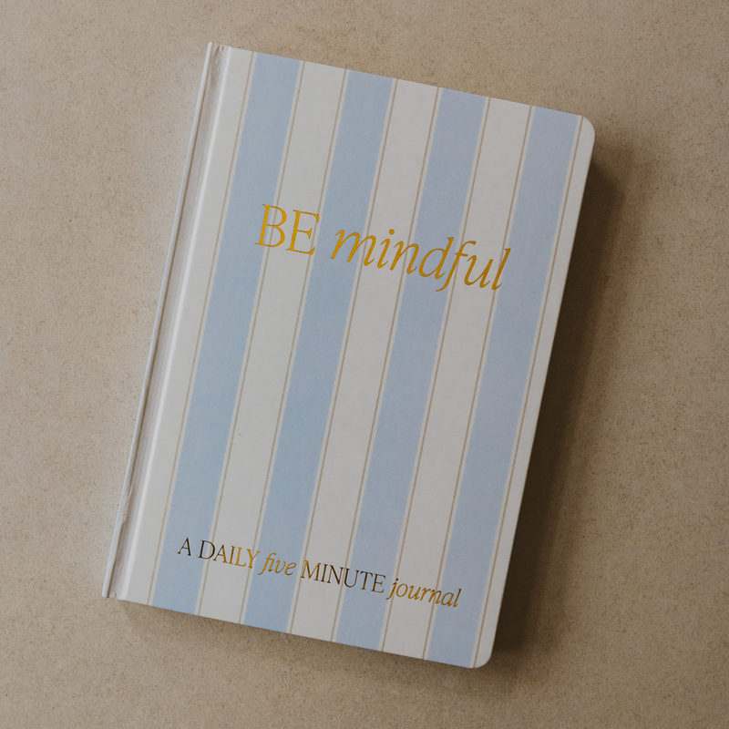 "Be Mindful" Daily 5 Minute Prompted Journal - Stripes