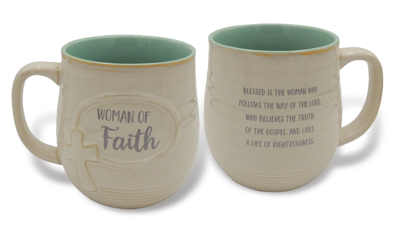 "Woman of Faith" Pottery Mug