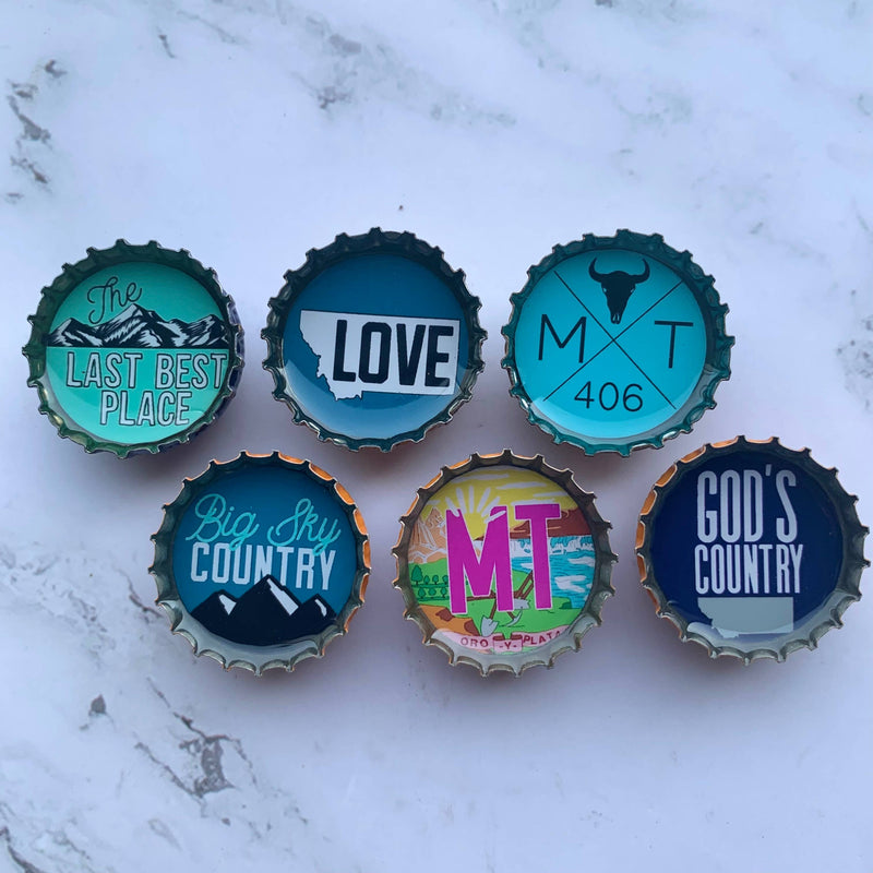 Upcycled "Montana" Magnets - Six Pack